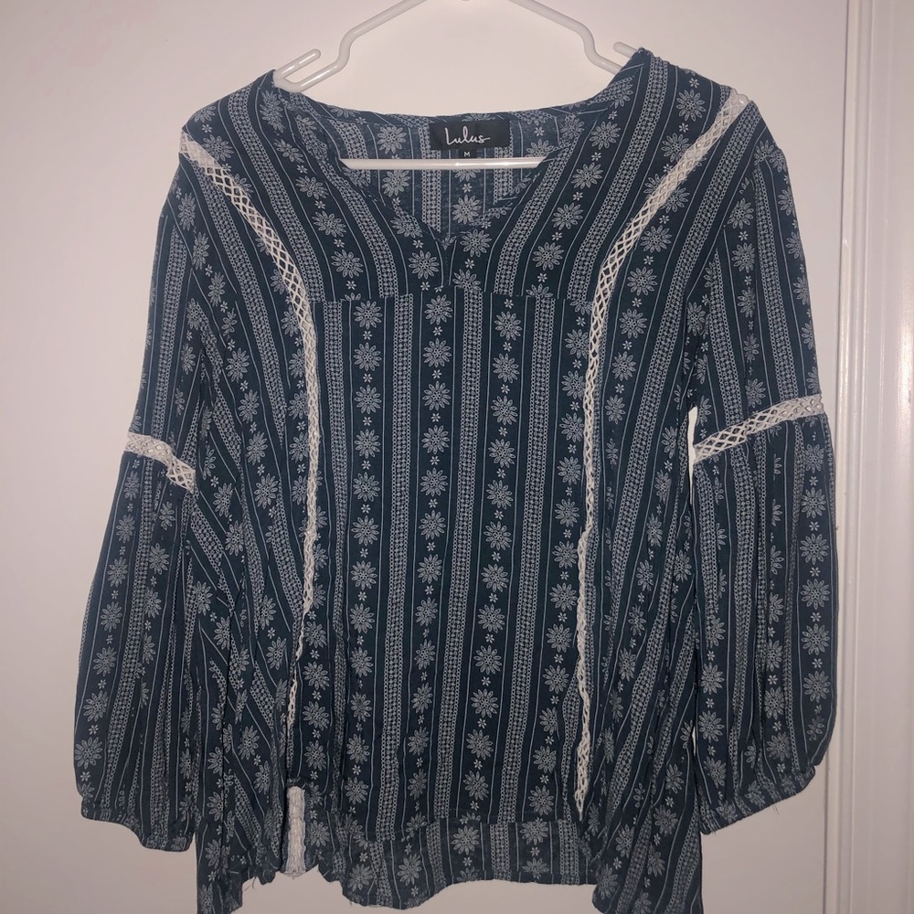 Lulu’s Women’s Floral Blouse Size M